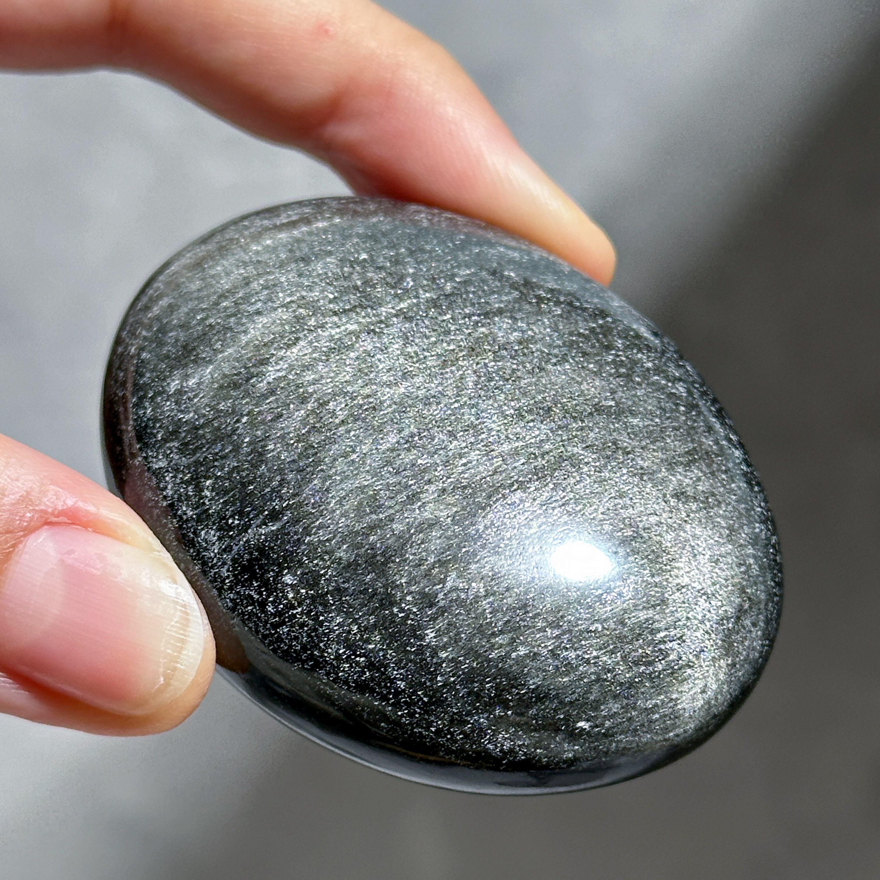 シルバーオブシディアン パーム52◇Silver obsidian◇天然石・鉱物