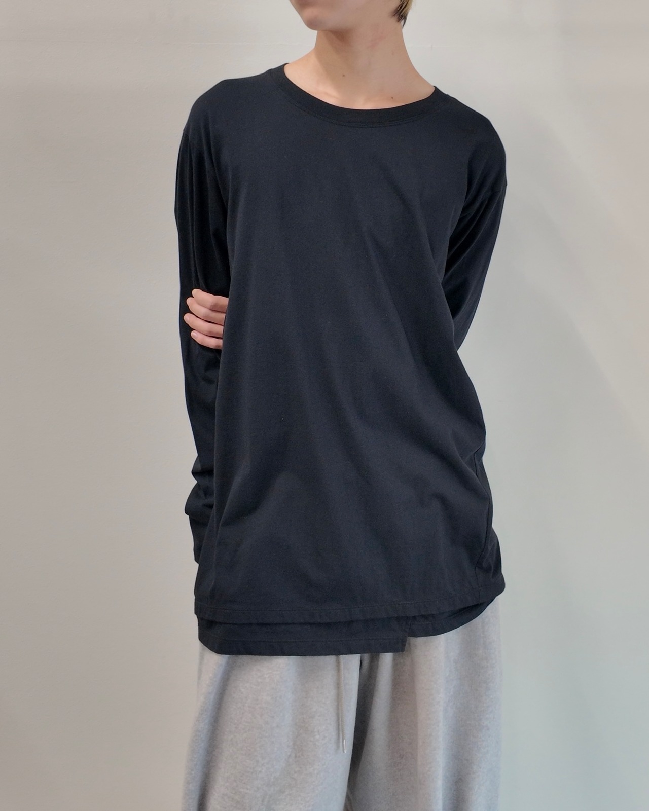 【The viridi-anne】over silhouette long sleeve T