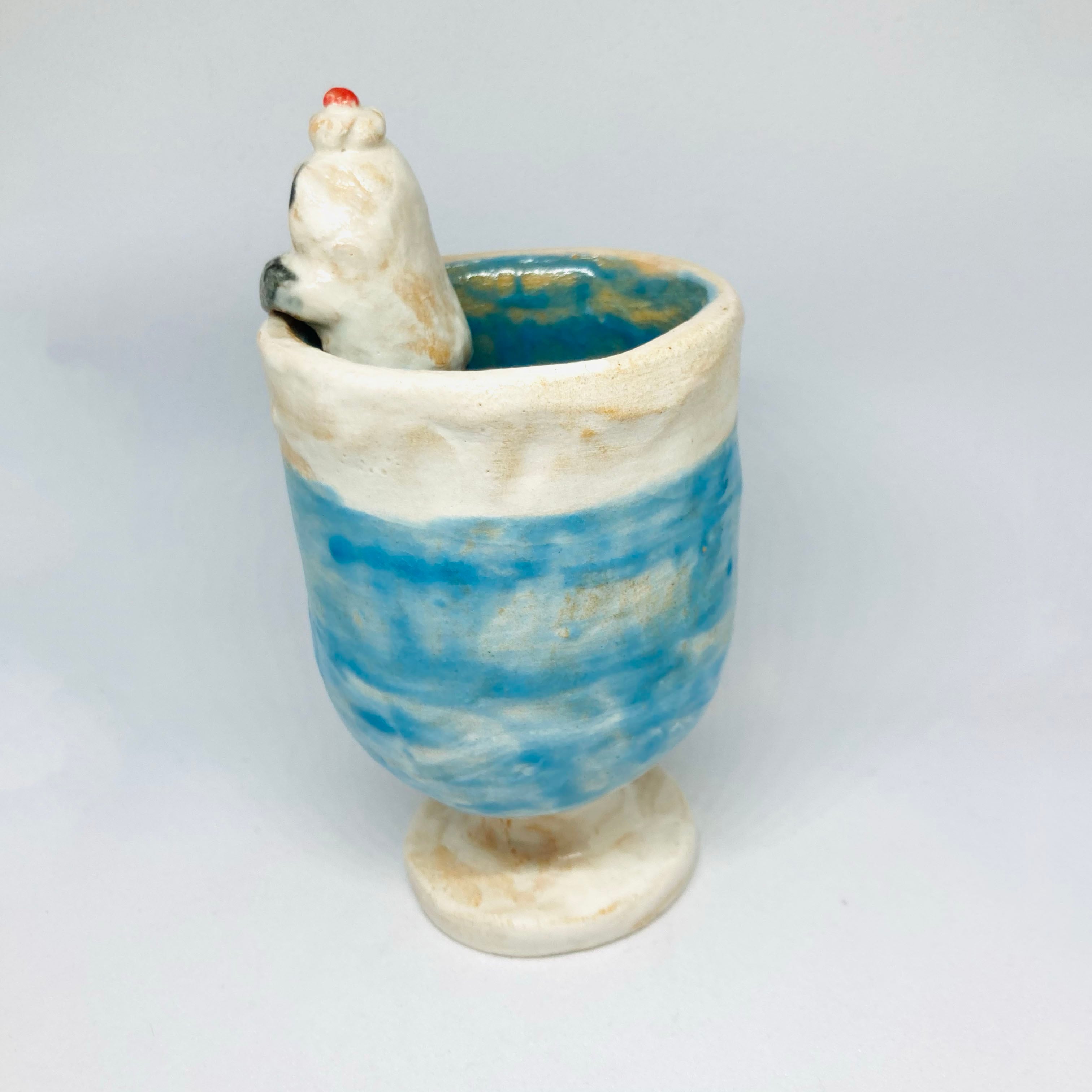 パンダクリームソーダの花瓶/ すずきたまみ / 陶芸作品