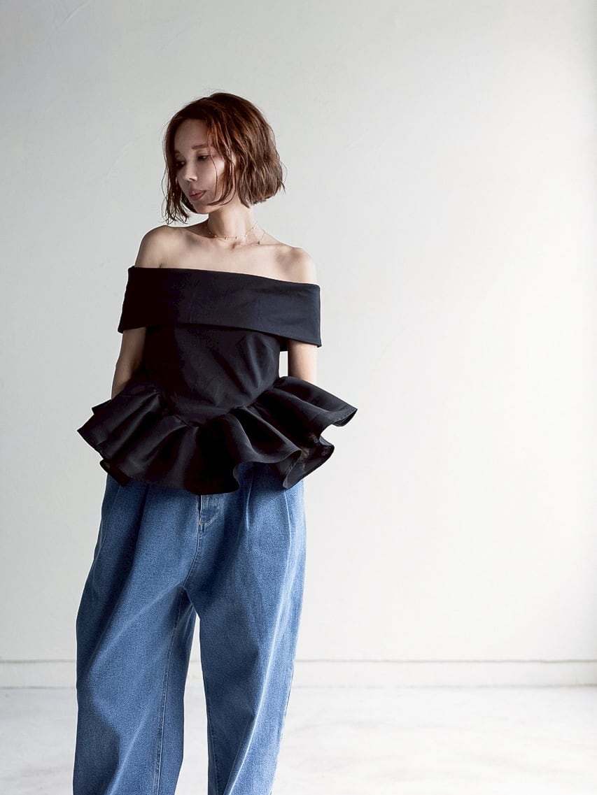 5/15Fri.16Sat.OSAKA POPUP先行受注商品!!】Off-the-shoulder peplum