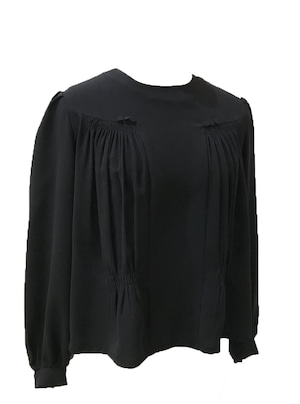 GATHER DESIGN BLOUSE＜black＞