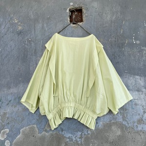 pullover blouse / organic cotton イエロー