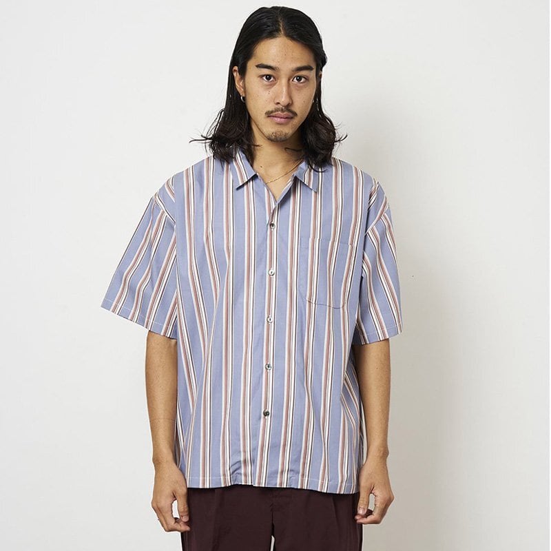 SON OF THE CHEESE サノバチーズ Stripe Op Shirt(ORG) SC2110-SH05