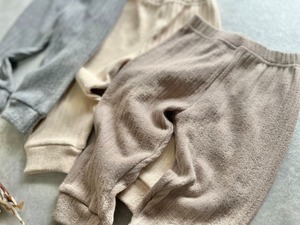 【Bella bambina】リブニット風ジョガーパンツ(cream)90〜110cm【230919】