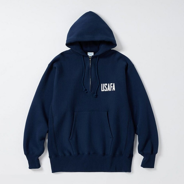 【L ネイビー】champion チャンピオン リバースウィーブ ハーフジップフーデッドスウェットシャツ TRUE TO ARCHIVES C3-A119