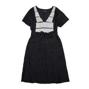 cividini   front patch   silk black dress