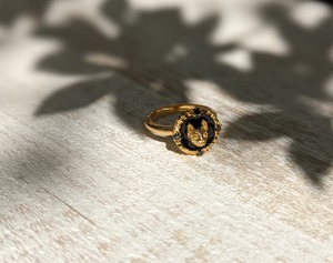 【goodafternine】　Cat face  circle ring