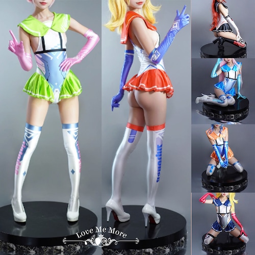 豪華3点セット!!2サイズ6色展開★美少女セーラーレオタードセット