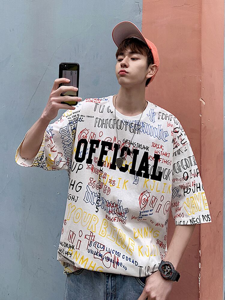 全1色 Tシャツ カットソー プリント カジュアル おしゃれ