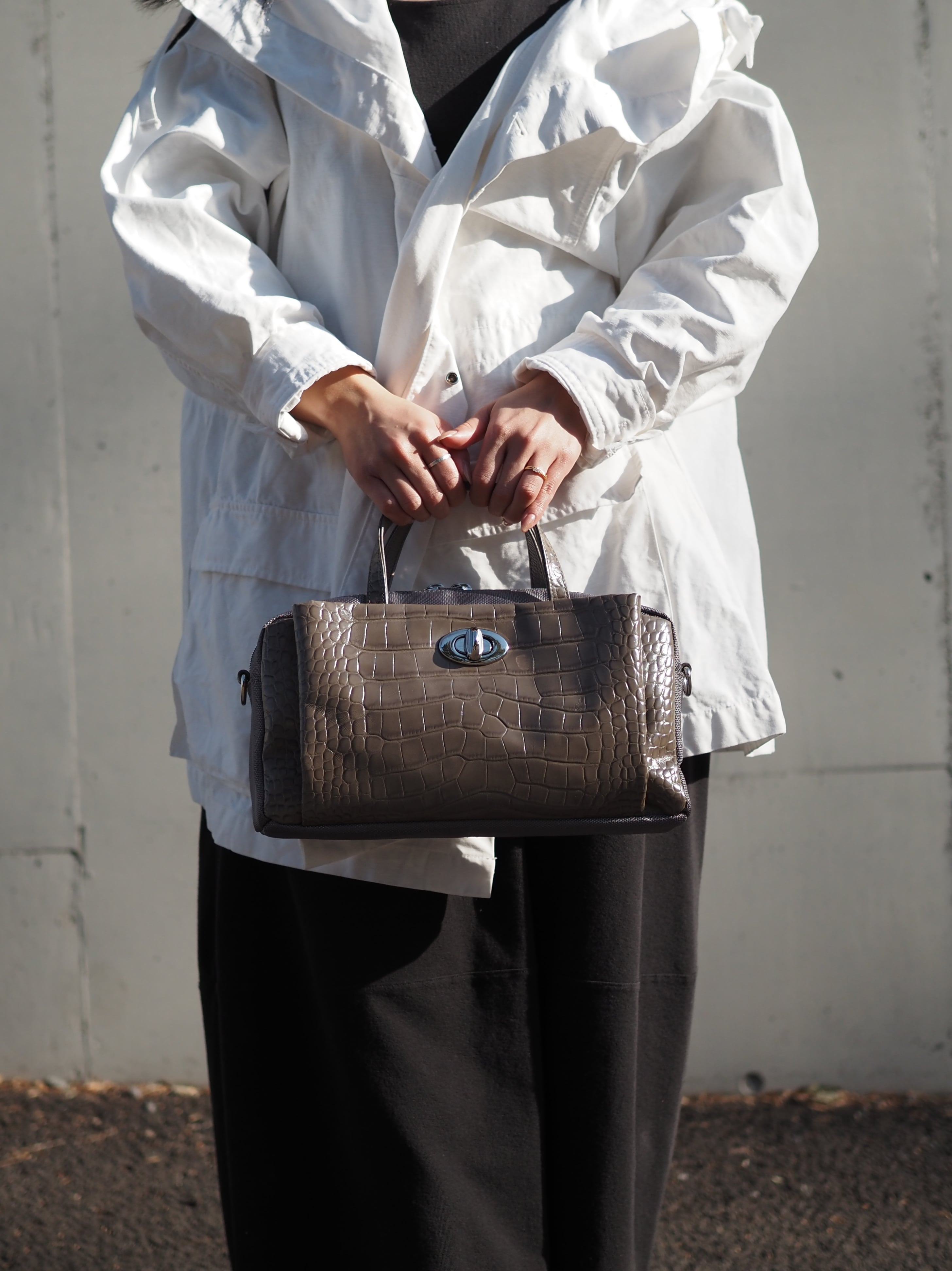 2wayハンドバッグ AAW-2094S(161616)グレーベージュ