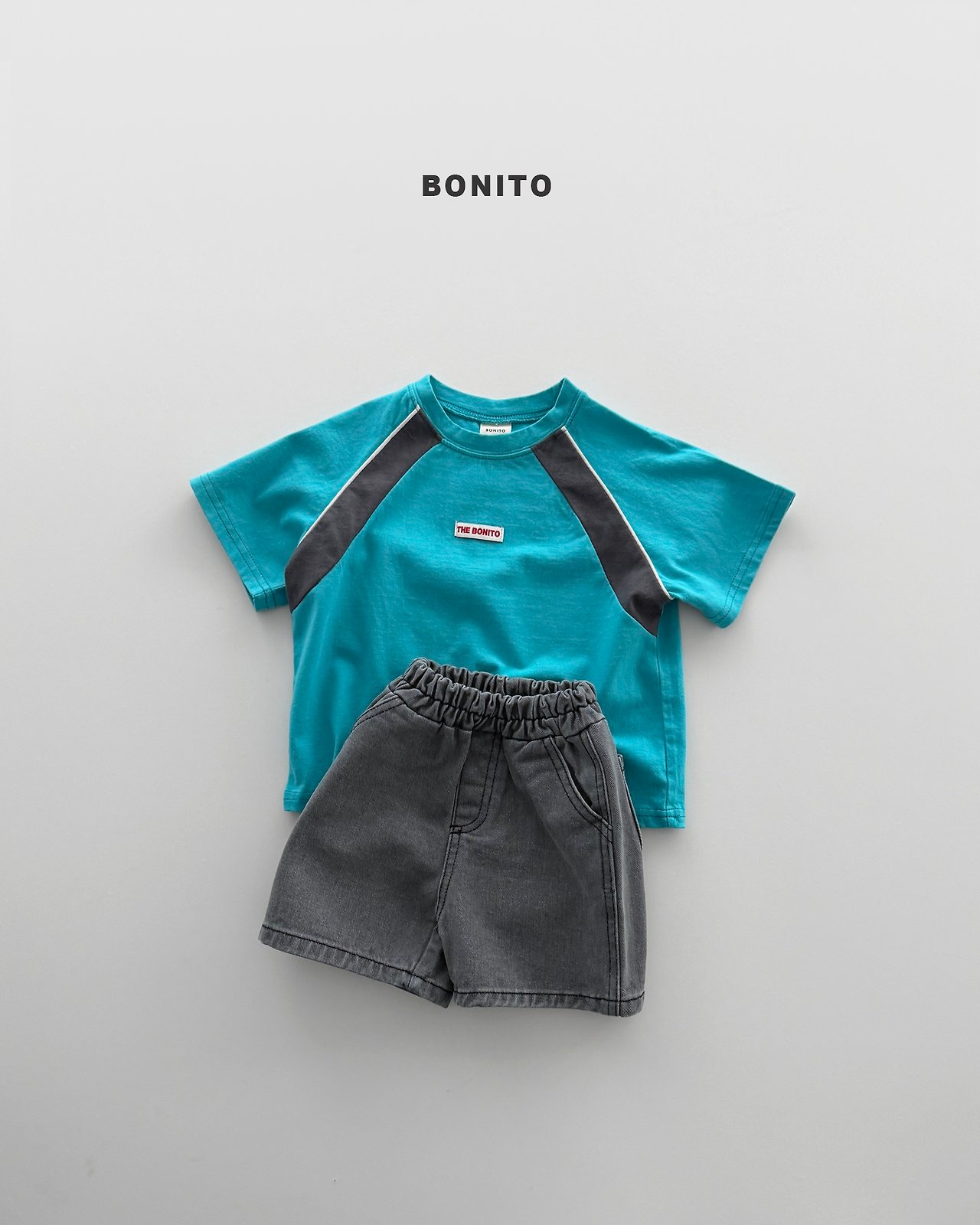 [BONITO] Raglan Color Block Tee (JS/JM) / [보니토] 나그랑사이배색티 (JS/JM)