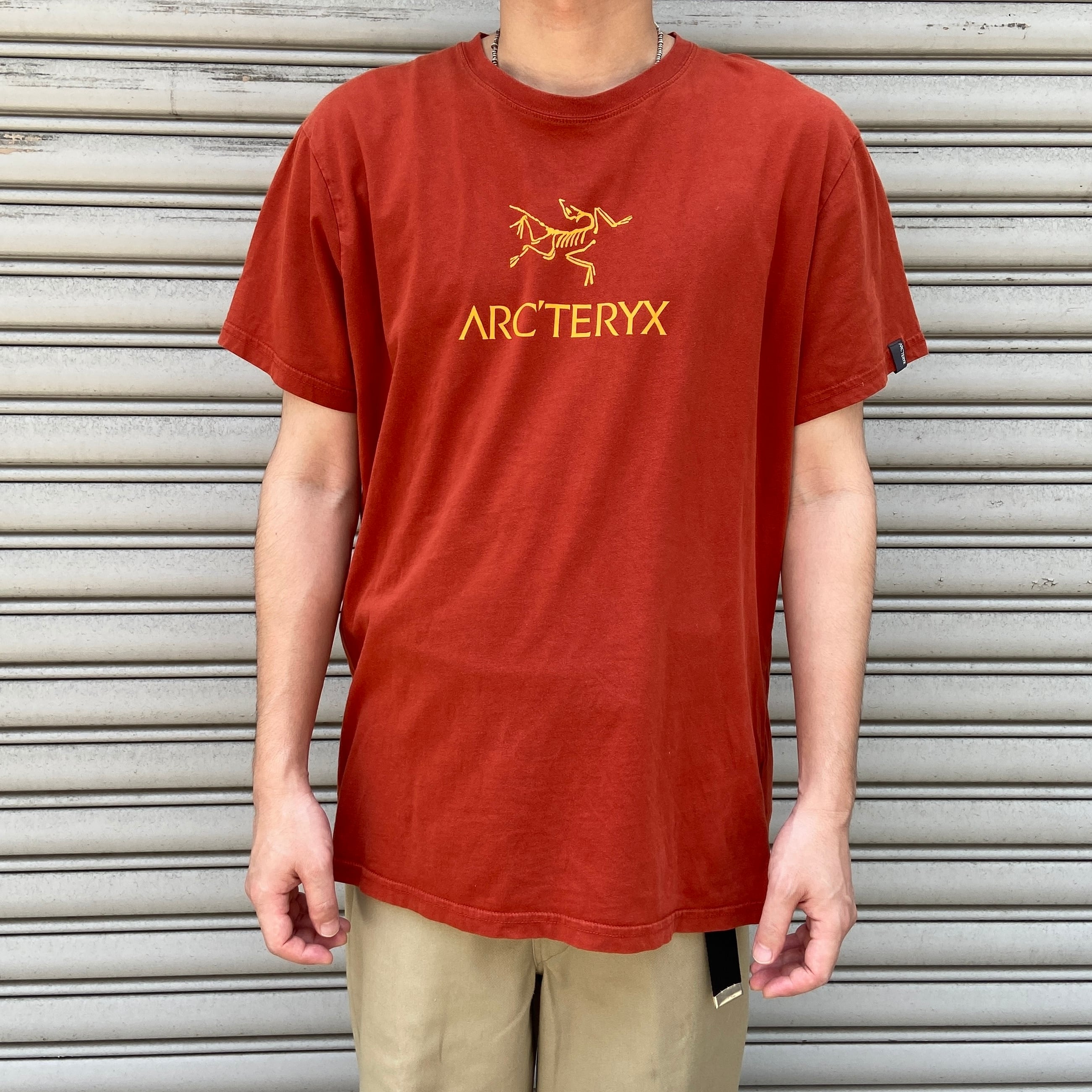 ARC'TERYX アークテリクス プリントロゴTシャツ 始祖鳥 レンガ色 L