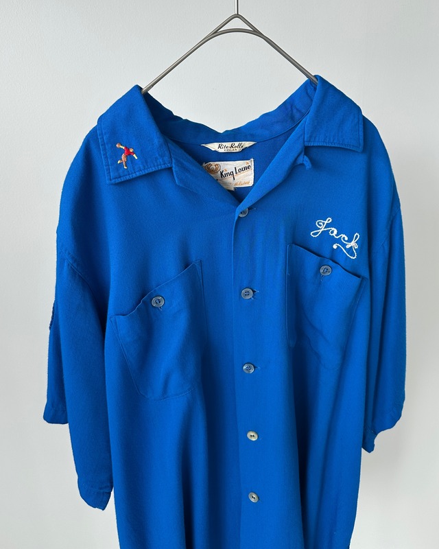 -King Louie- Vintage 60s L Bowling Shirt made in USA