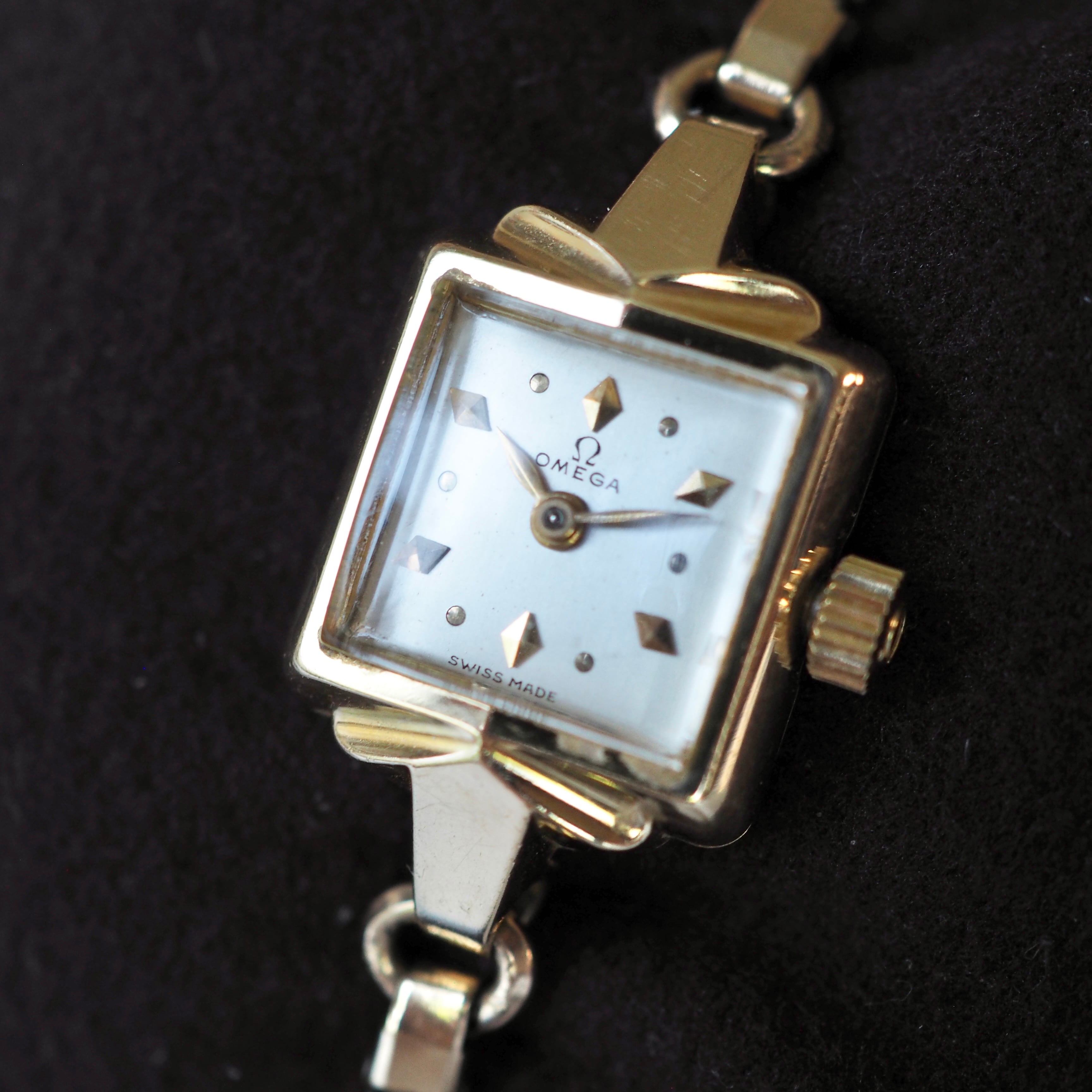 OMEGA オメガ 金張り スクエア カクテルウォッチ アンティーク OMEGA オメガ 金張り スクエア カクテルウォッチ アンティーク