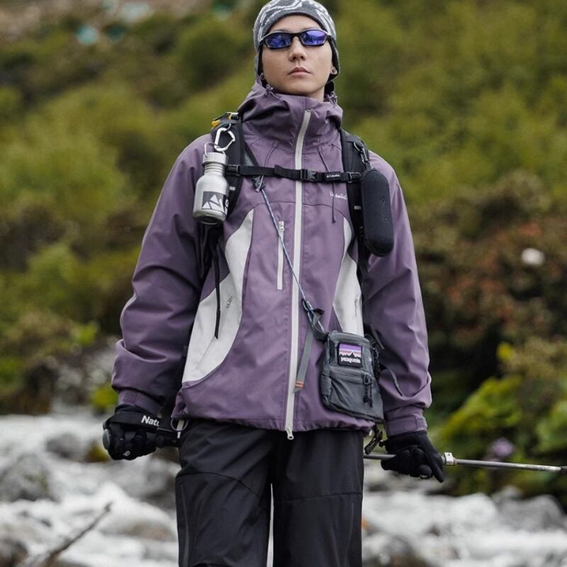 バイカラー防水防風ダブルジップジャケットA18419