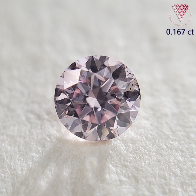 0.167 ct Fancy Light Pink SI2 CGL 天然 ピンク ダイヤモンド ラウンド ブリリアント