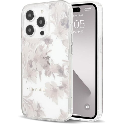 新品》 rienda iPhone15 Pro 対応 ケース 花柄 クリア TPU クリア 