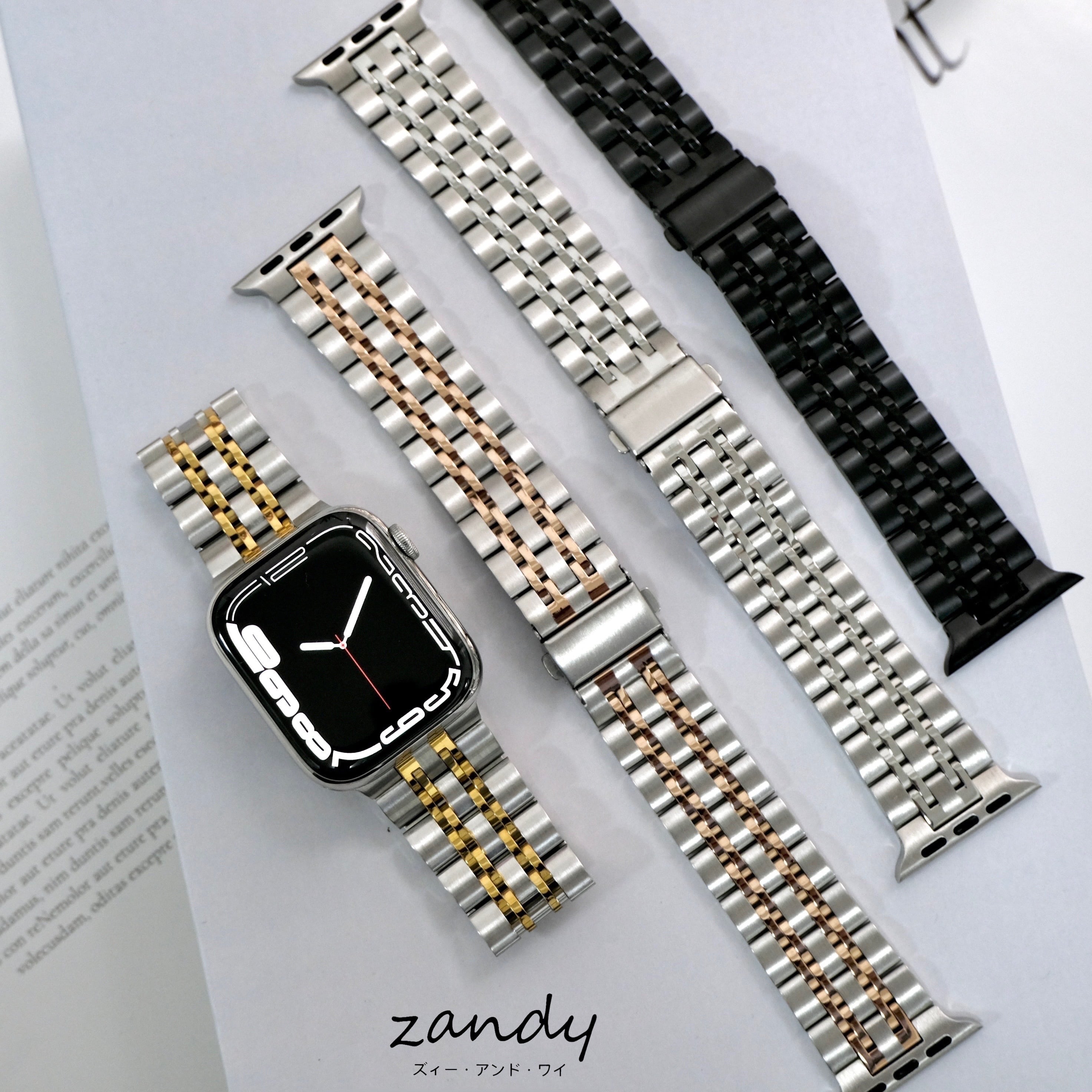 七連ステンレス】B034 アップルウォッチバンド ステンレスベルト Apple