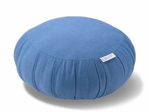 座禅布団「Linen 水色」径30cm 日本製