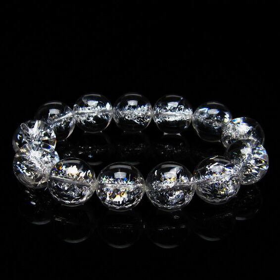 アイリスクォーツ 水晶 ブレスレット 18mm 一点物 おまかせ便 111-20271