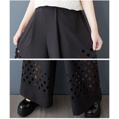 レーザーカット ワイドレッグ パンツ 00117