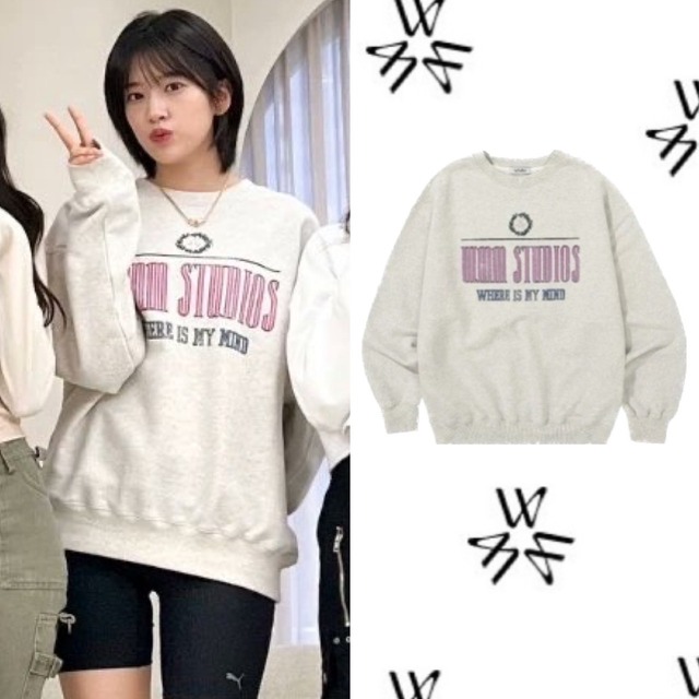 再入荷★IVE アンユジン 着用！！【WMM STUDIO】 Union Sweatshirt - 2Colors