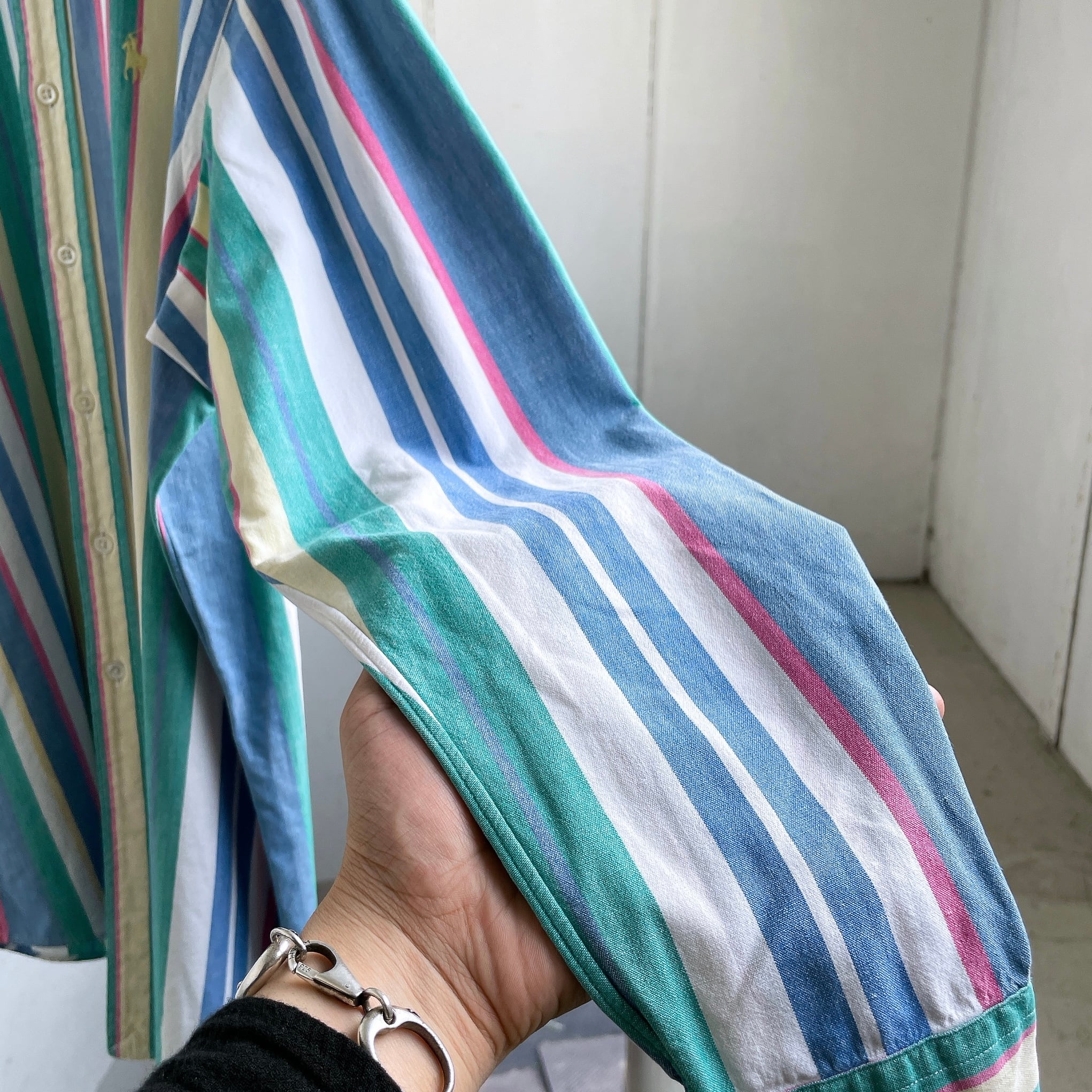 Ralph Lauren mulch pastel color cotton stripe shirt