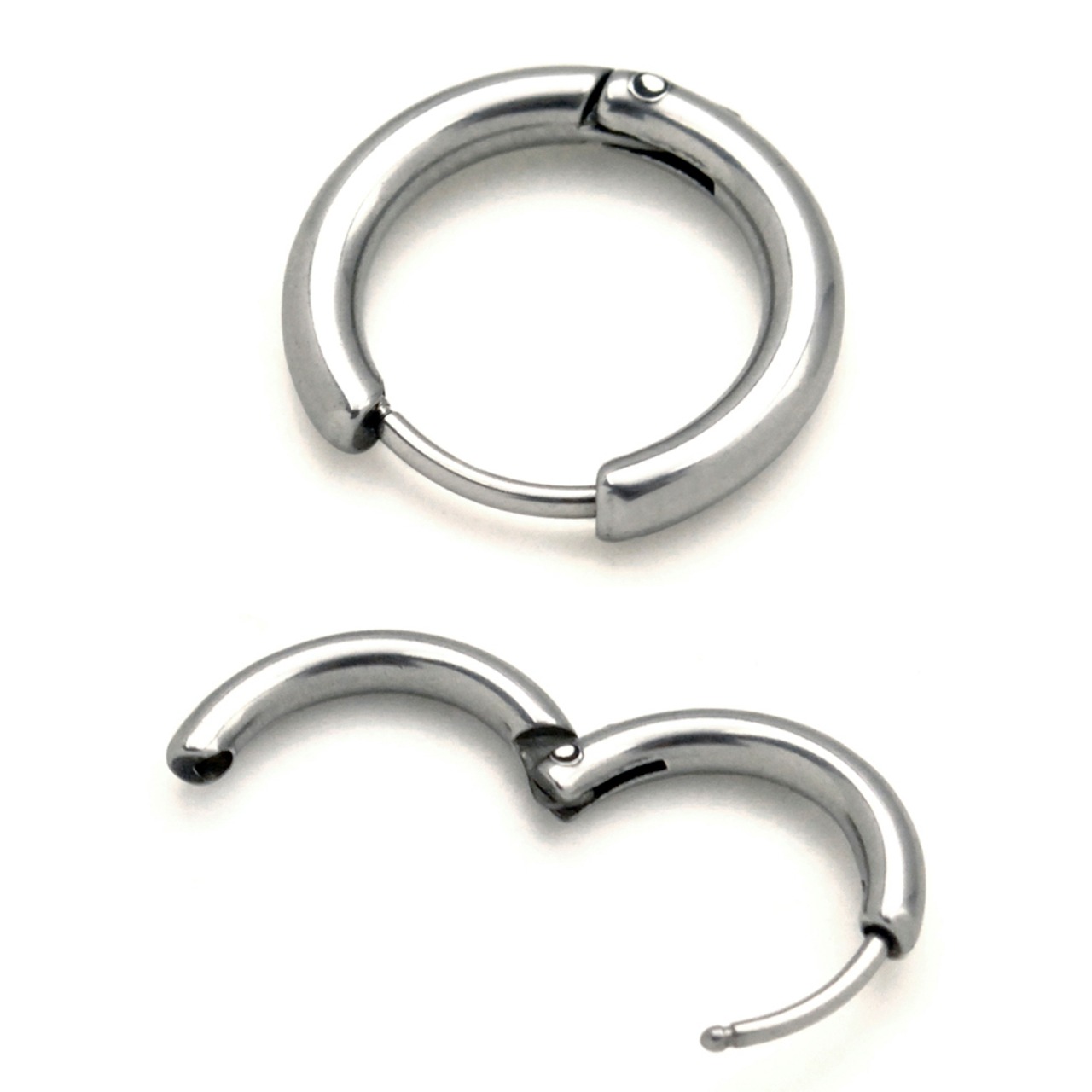 ステンレスシンプルフープピアス（12mm）　両耳セット価格