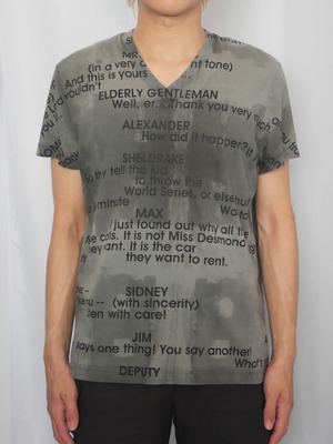 "PRADA" 10ss fade v-neck tee