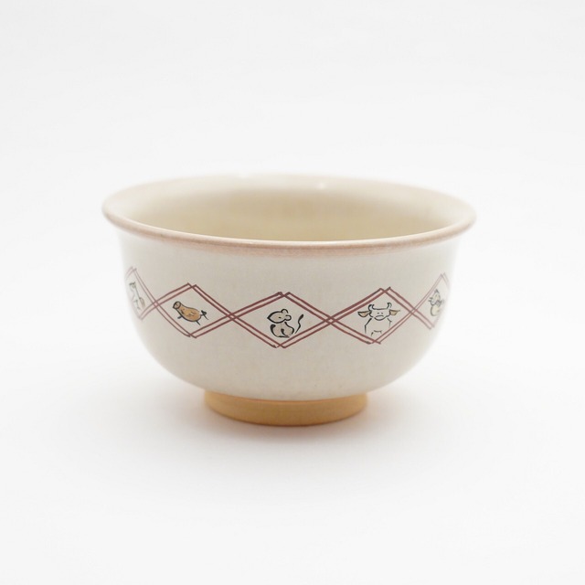 【赤膚焼 大塩ほさな】奈良絵十二支汲出/小鉢