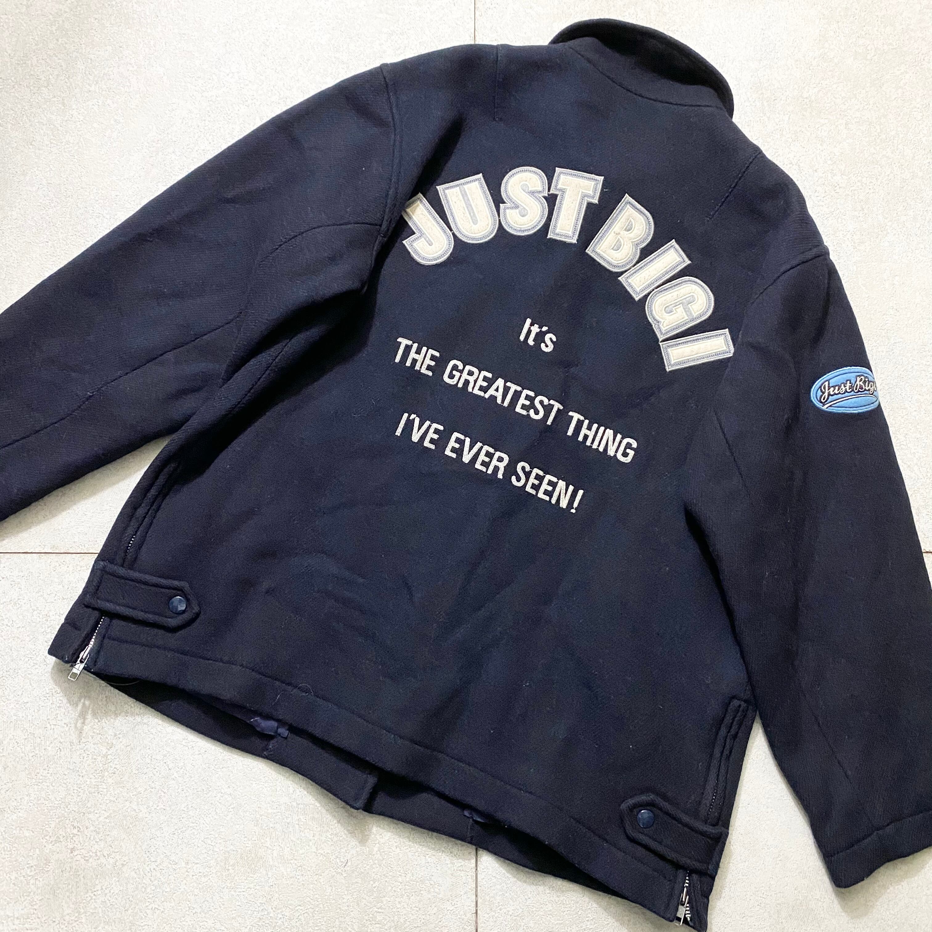 JUST BIGI wool long stadium jacket | NOIR ONLINE