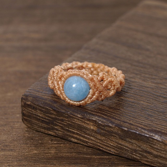 【限定】トロレアイト８ミリ玉マクラメリング