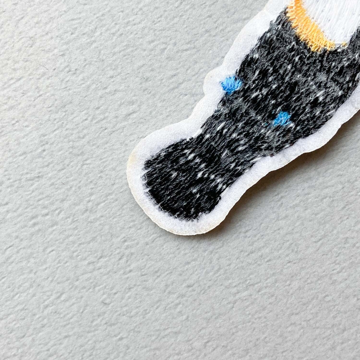 黄色いくちばしの黒い鳥ワッペン | Dua-アクセサリーパーツショップ