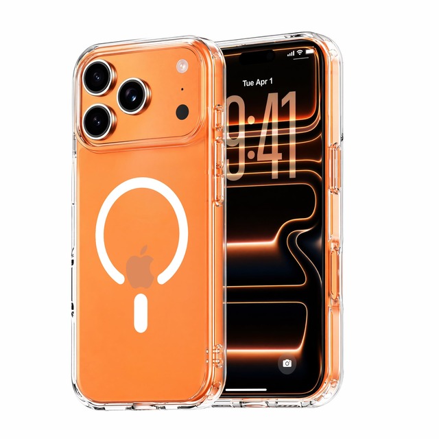 Benoya for iPhone 17 Pro ケース 【Magsafe対応・米軍規格】半透明、薄くて肌に優しいデザイン、傷防止、落下耐性、指紋防止、黄ばみ防止、放熱、ワイヤレス充電、耐久性、黄ば、全面保護 あいふおん17 Proケース 6.3インチ用,クリア