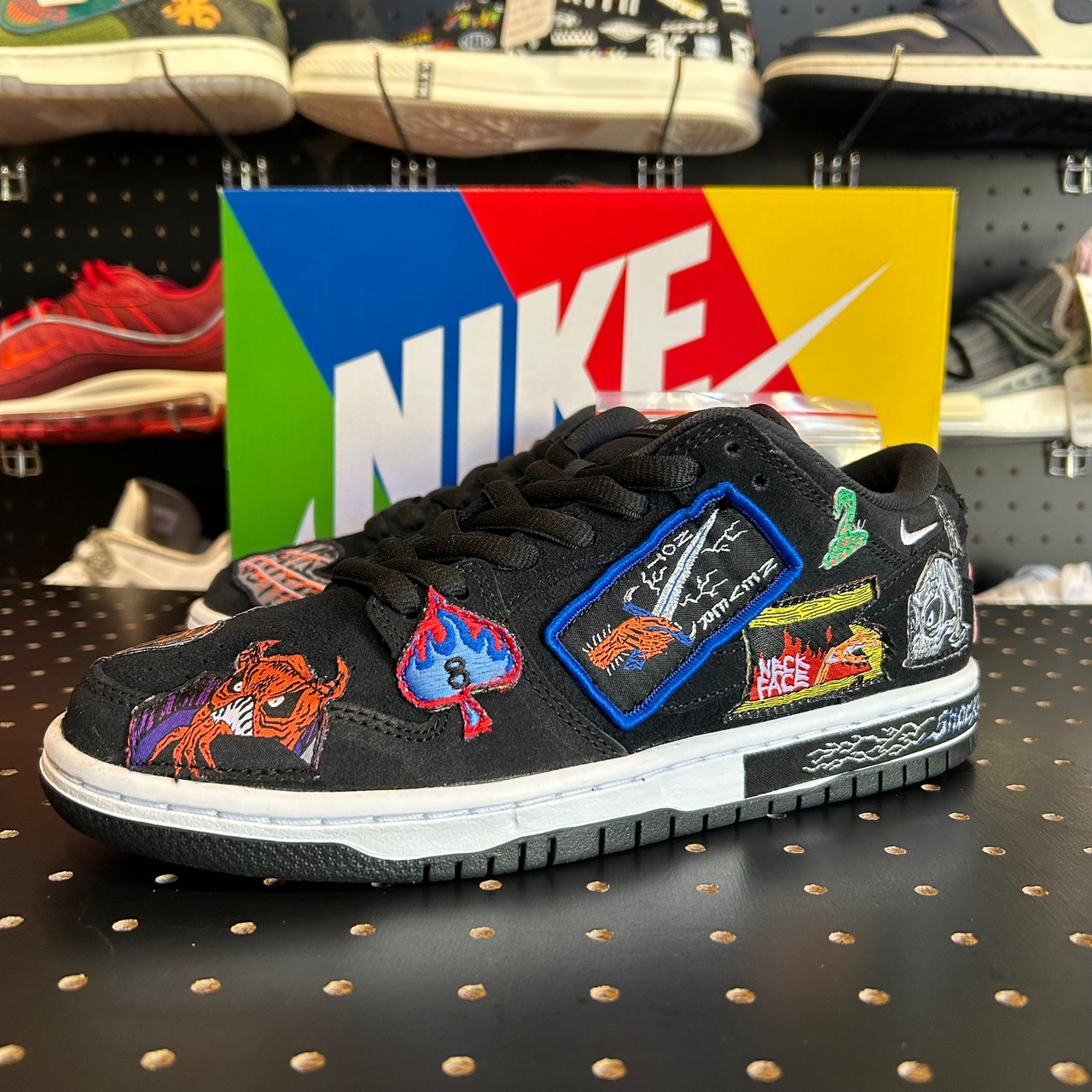 Neck face × Nike SB Dunk Low "Black/White/Multi Color" US8/26cm