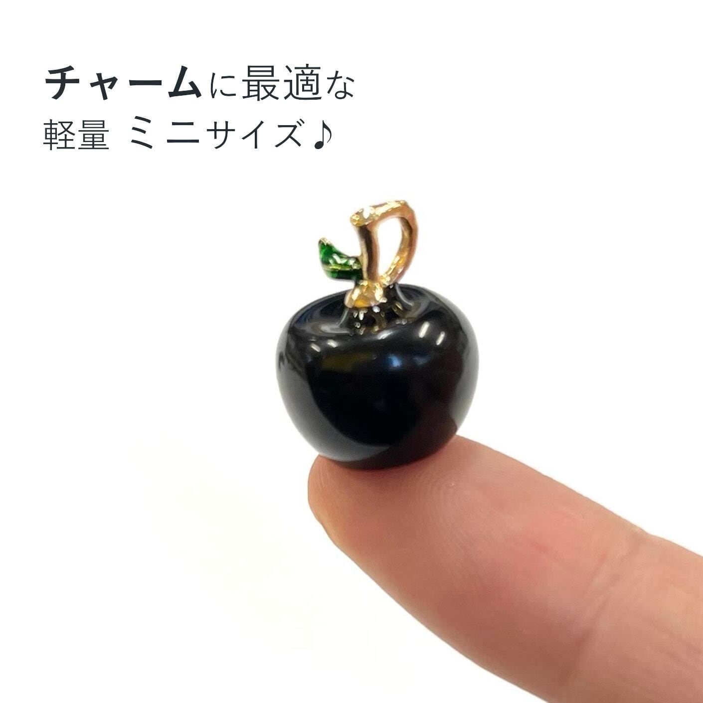 ミニ 天然石 チャーム 】 アップル りんご グリーン アベンチュリン