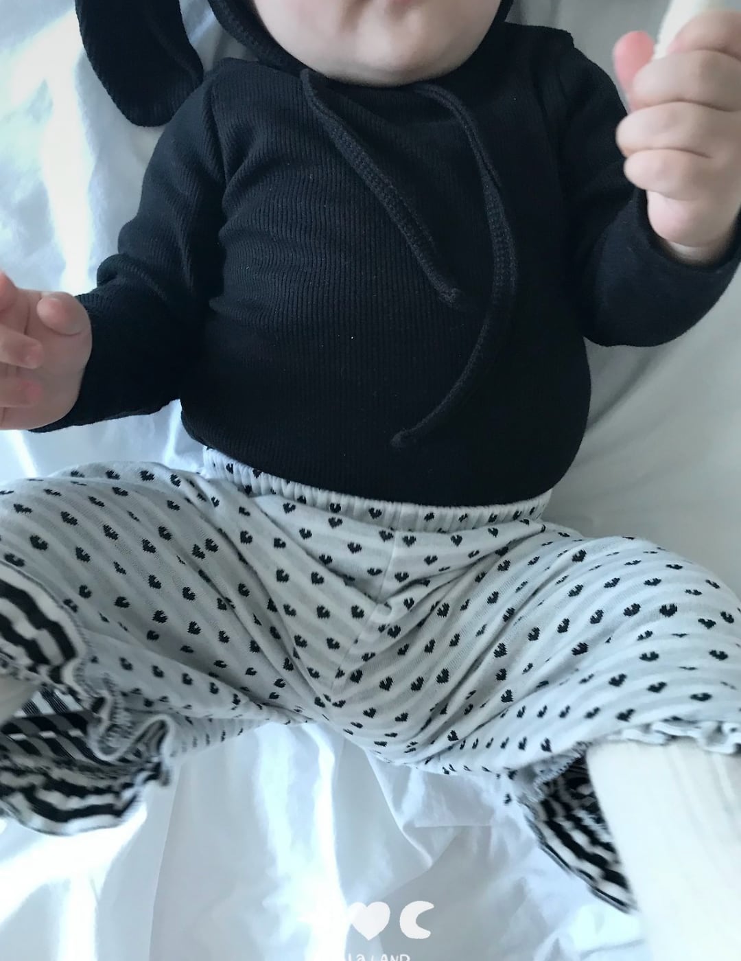 送料無料【予約】/  babyハートドットフリルパンツ /lalaland