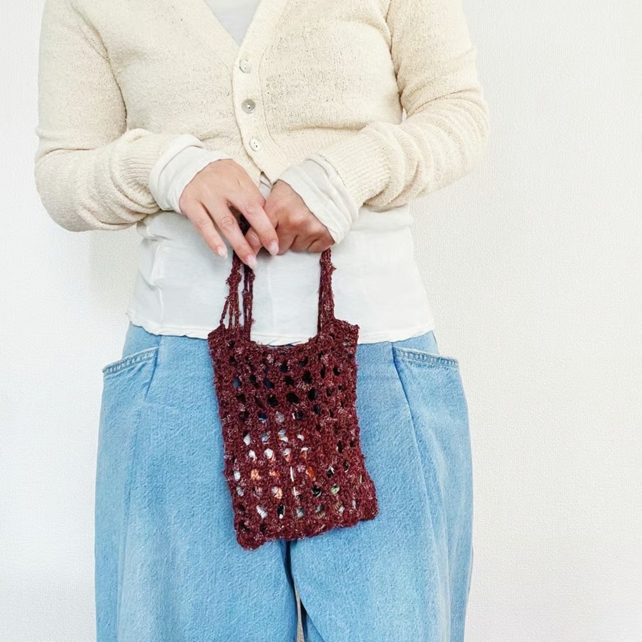 [Pattern] パチパチメッシュミニトート