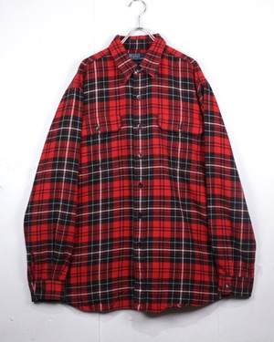 【Caka act2】“Polo by Ralph Lauren” Tartan Check Vintage Flannel Shirt