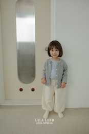 LALALAND 26/SS (Kids)Eyelet slim long-sleeve tee