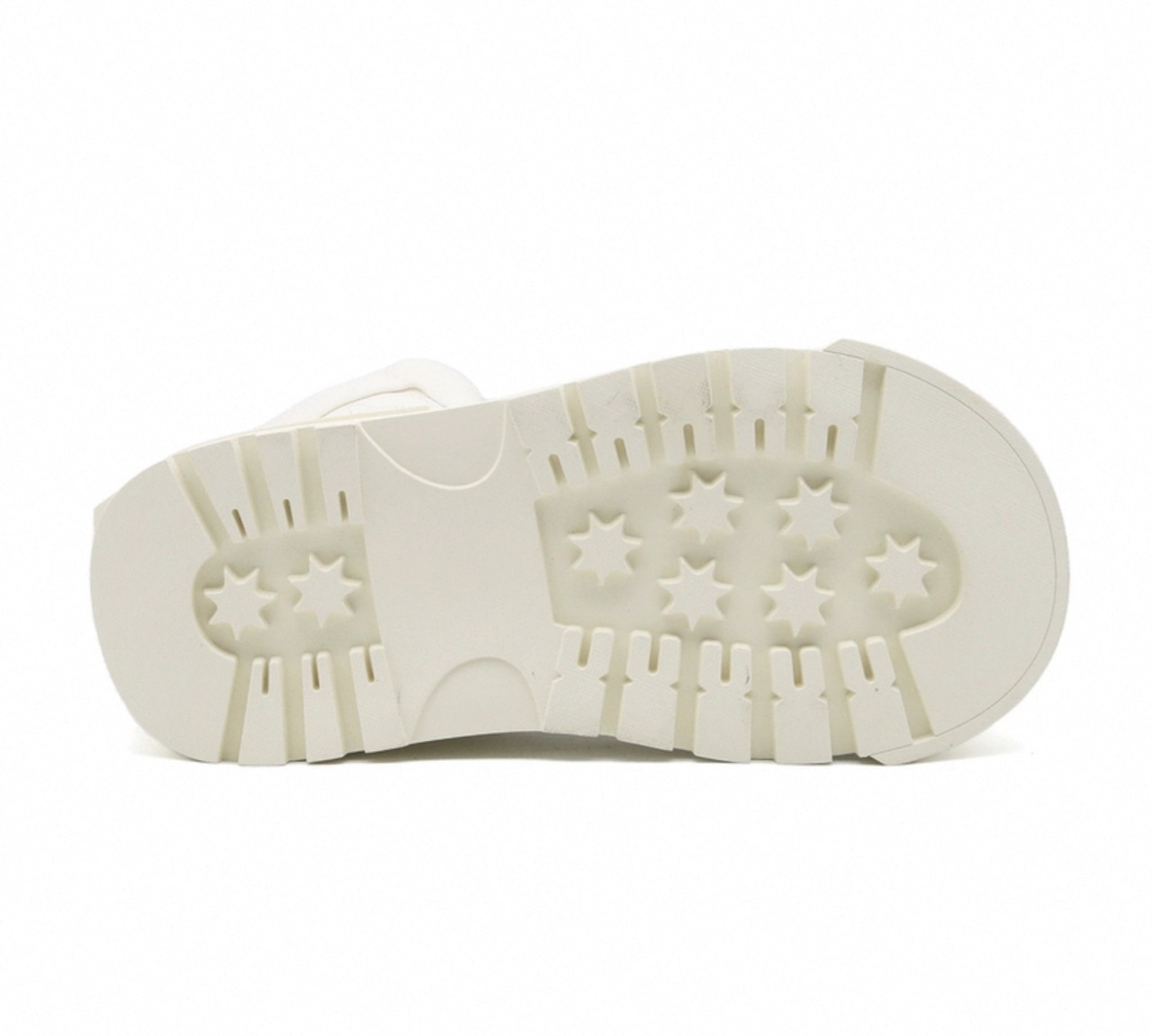 cow leather embroidery volume boots all white - 12
