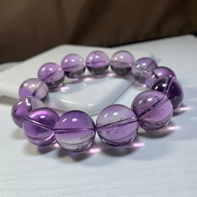 透明度抜群!!艶々ライトカラーアメジスト・ブレスレット