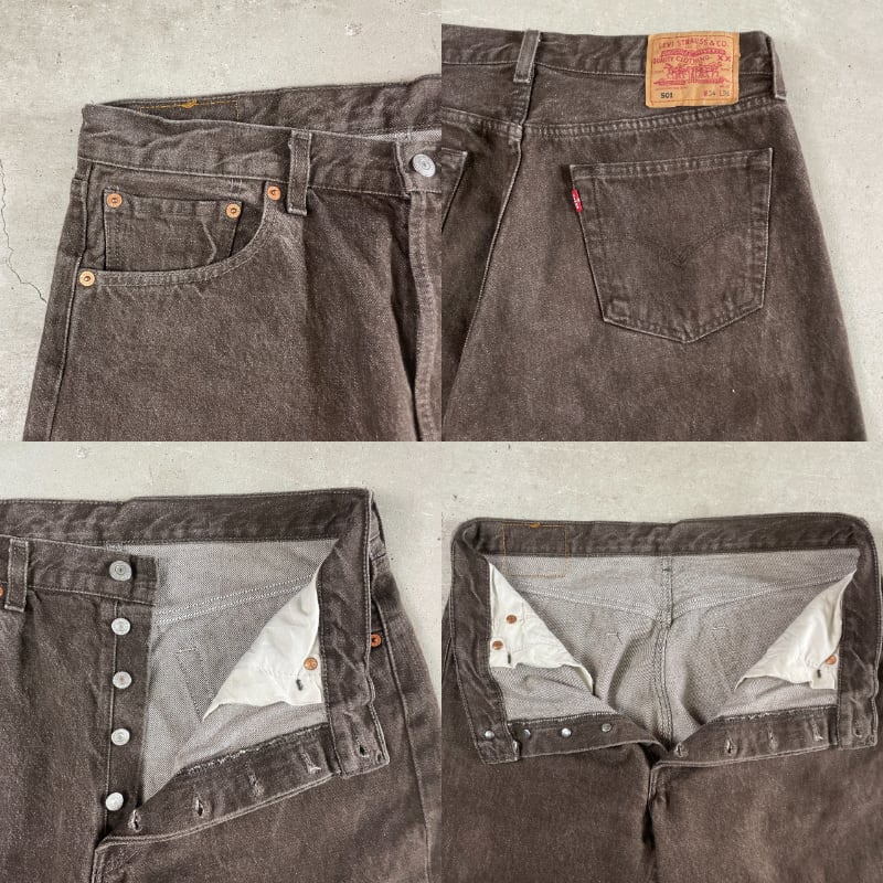00年代 スペイン製 Levi's ユーロリーバイス 501 ブラウンデニムパンツ