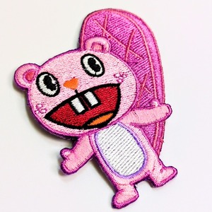 送料無料！ ★刺繍アイロンワッペン★【 Happy Tree Friends・ Toothy（ハッピーツリーフレンズ・トゥーシー ） 】〚アメリカン雑貨 アメトイ〛
