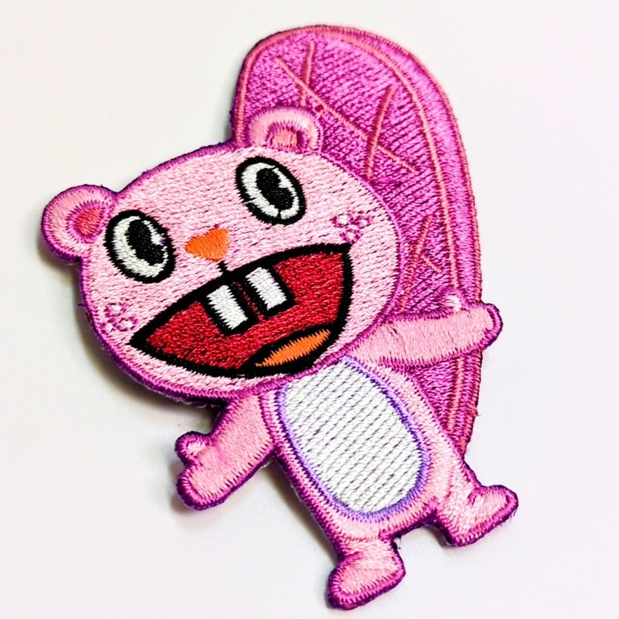 送料無料！ ★刺繍アイロンワッペン★【 Happy Tree Friends・ Toothy（ハッピーツリーフレンズ・トゥーシー ） 】〚アメリカン雑貨 アメトイ〛