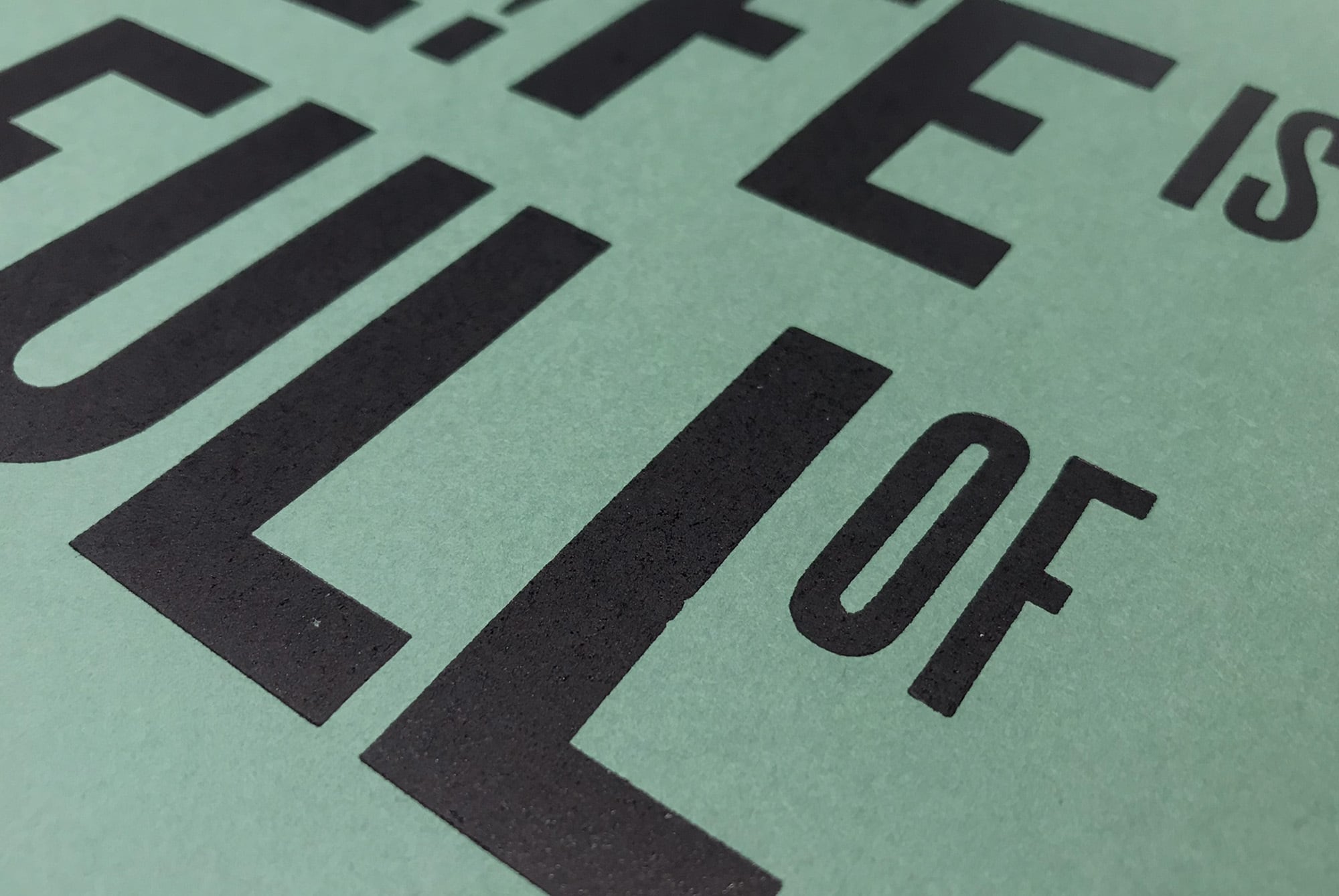人生山凸あり谷凹あり | NINE LETTERPRESS