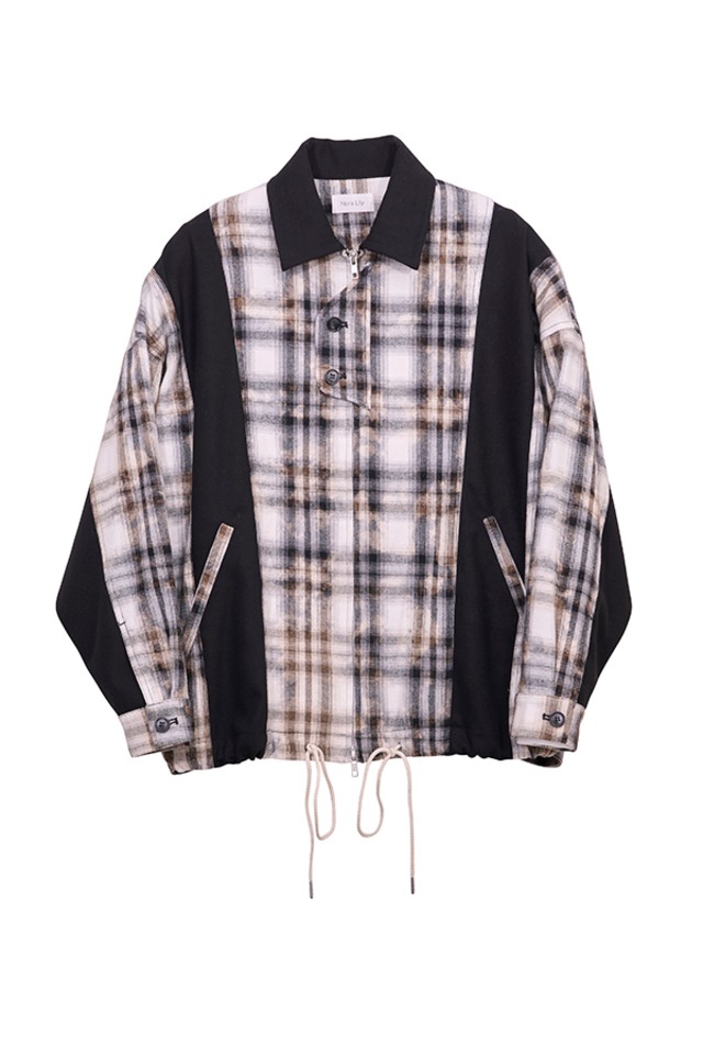 Nora Lily / ノラリリー Fade Check China Shirt Hoodie