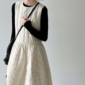 back-ribbon sleeveless one-piece　J00398