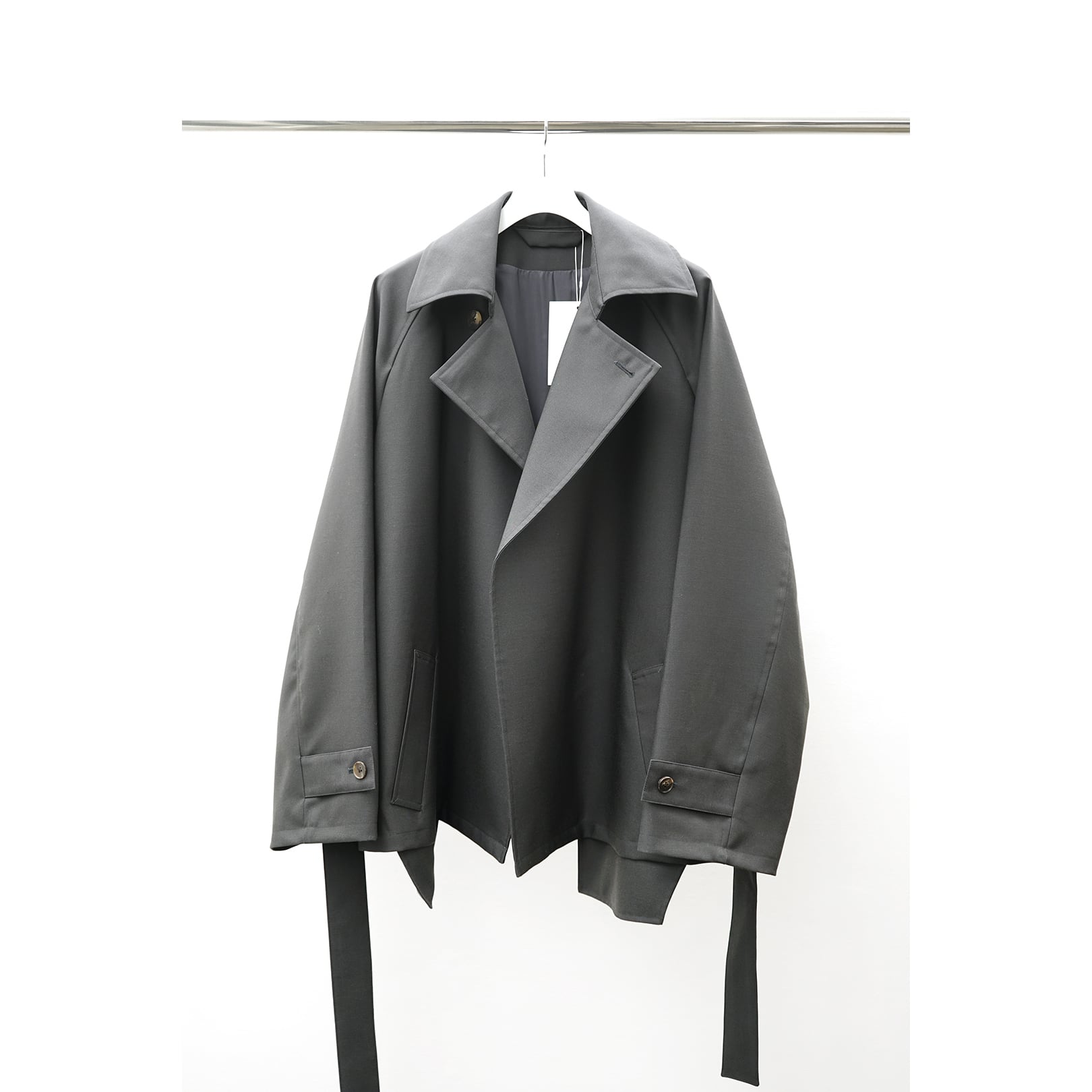 Blanc YM] (ブランワイエム) BL-22AW-STC Short trench coat(gray