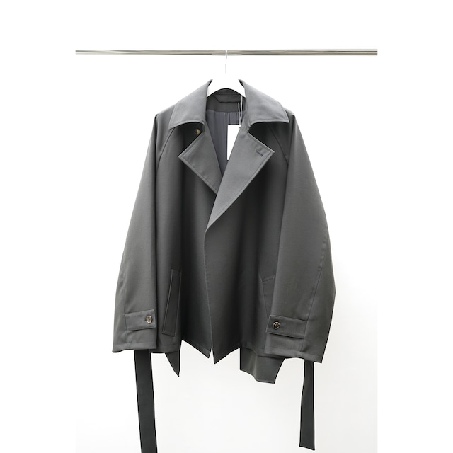 [Blanc YM] (ブランワイエム) BL-22AW-STC  Short trench coat(gray)
